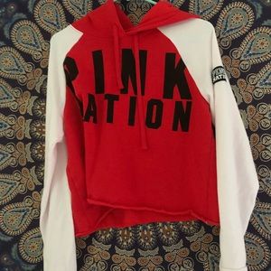 PINK cropped hoodie